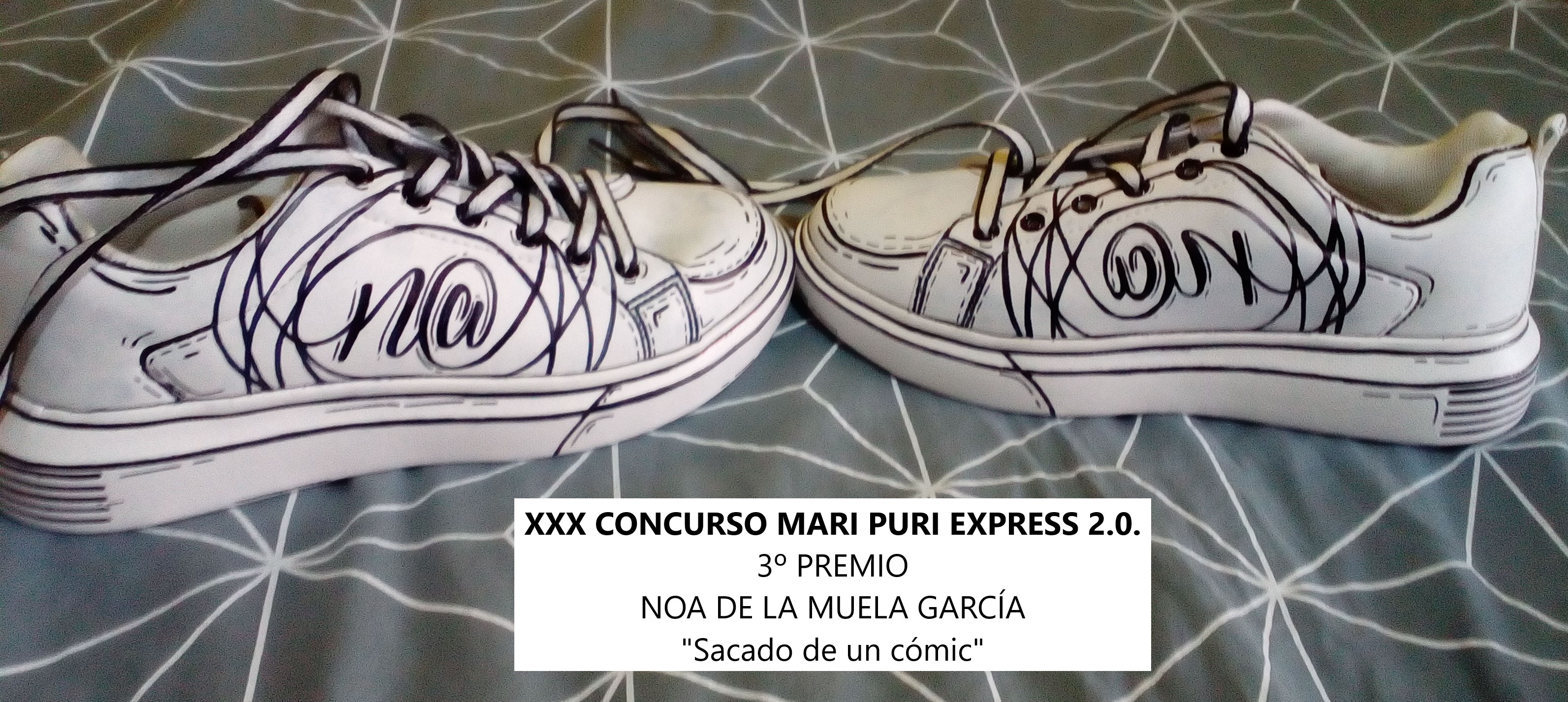 XXX concurso juvenil Mari Puri Express 2.0 - Customización zapatillas - Noa de la Muela García