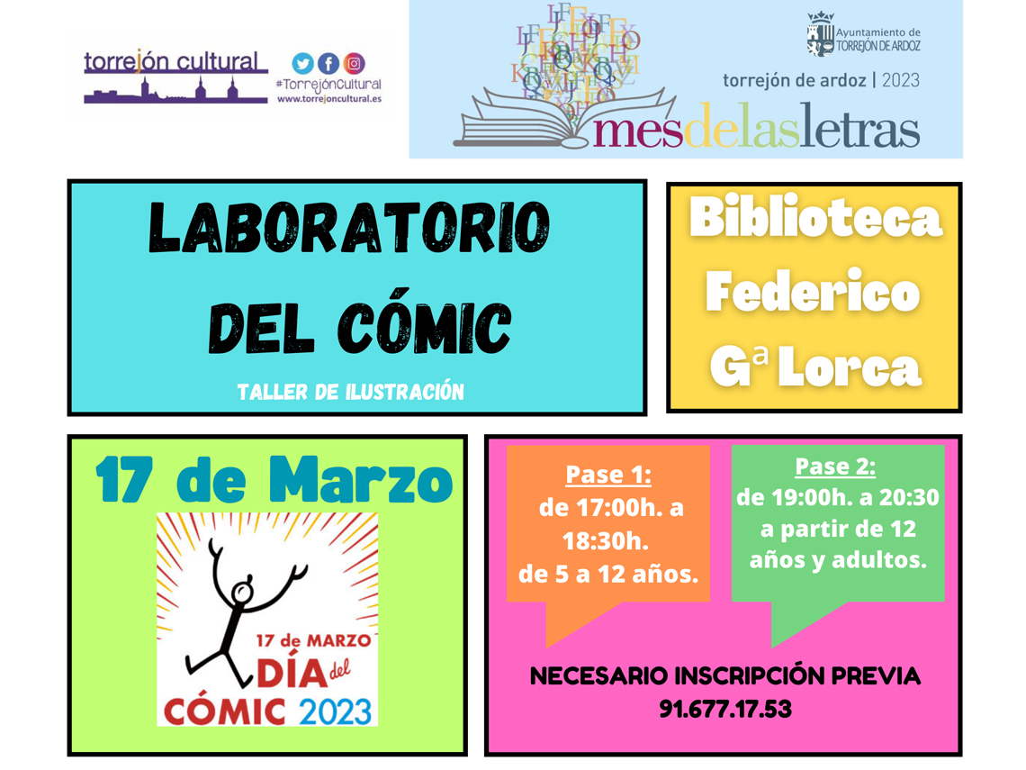 Este jueves, 17 de marzo, la Biblioteca Central Federico García Lorca celebrará el taller de ilustración “Laboratorio de Cómic” con motivo del Día del Cómic 