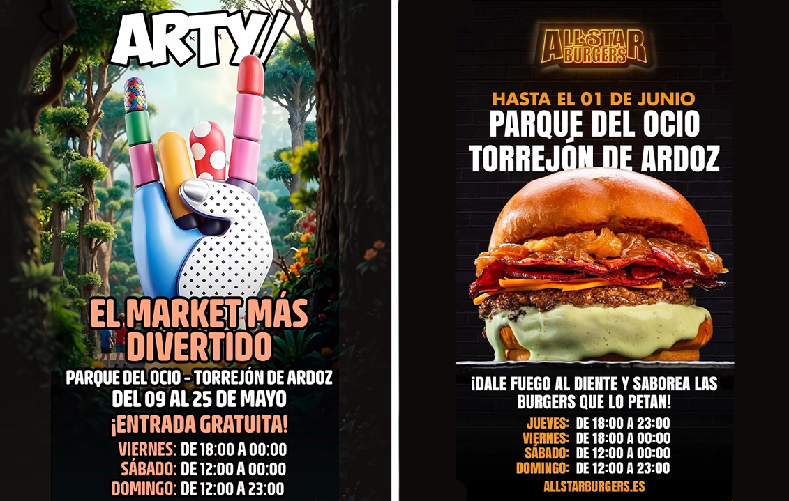 Último fin de semana de Arty! World, el market más divertido y espectacular, y continúa hasta el 1 de junio “All Star Burgers”