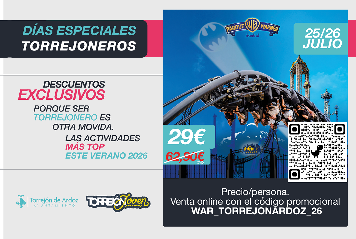 Parque Warner, protagonista este fin de semana de los Días Especiales de Torrejón 