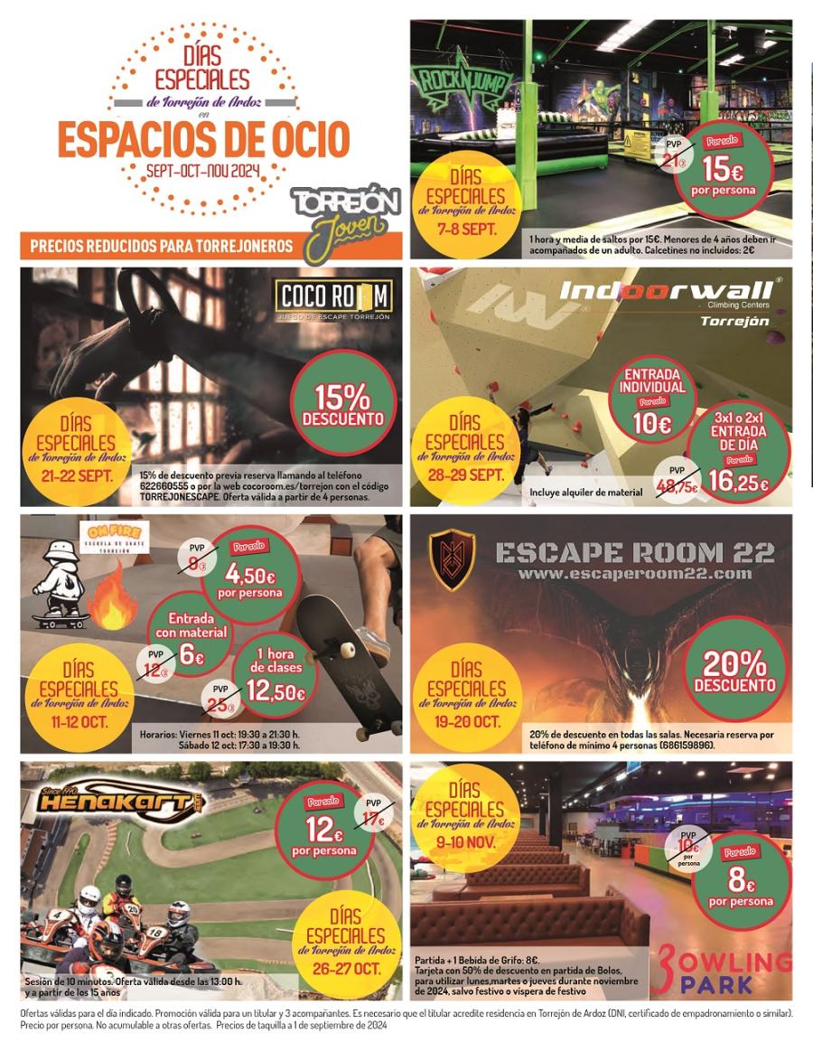 Días Especiales en Espacios de Ocio septiembre 2024